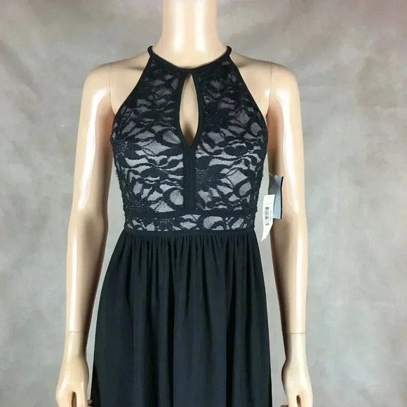 Morgan & Company Juniors' Glitter Lace Cutout Party Dress NWT 1/2 - Picture 8 of 11